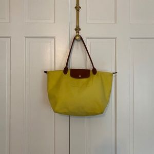 Longchamp Large Le Pilage Tote Yellow